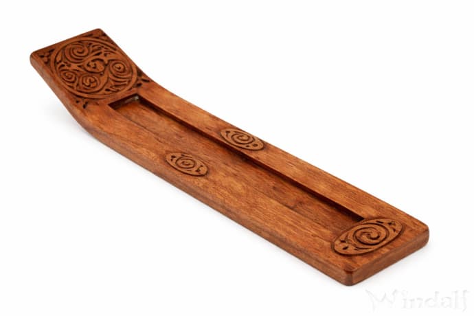 WINDALF R&auml;ucherst&auml;bchenhalter Celtic Harmony 31.5 cm Keltische Knoten aus Holz - Windalf.de
