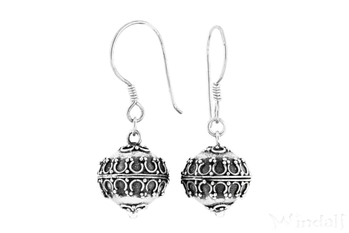 WINDALF Damen Ohrhänger IRIS Ø 1.2 cm Ornamentik Kugeln Handarbeit aus Silber WINDALF Damen Ohrhänger IRIS Ø 1.2 cm Ornamentik Kugeln Handarbeit aus Silber - Windalf.de