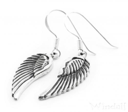 WINDALF Damen Fairy Ohrringe ARWEN 2.3 cm Engelsflügel Silber Ohrschmuck - Windalf.de