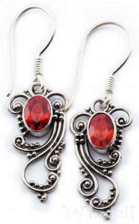 WINDALF Bohemia Damen Ohrhänger LAISA 4 cm Ohrschmuck mit echtem Granat Handarbeit Silber WINDALF Bohemia Damen Ohrhänger LAISA 4 cm Ohrschmuck mit echtem Granat Handarbeit Silber - Windalf.de