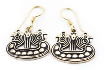 WINDALF Wikinger Ohrschmuck ODINS RABEN 1.7 cm Nordische Ohrringe Bronze - Windalf.de