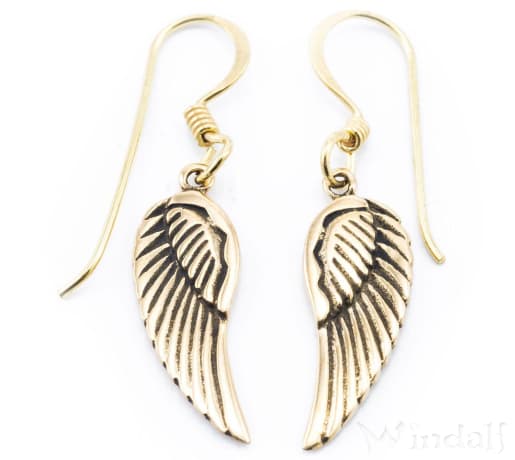 WINDALF Bohemia Damen Ohrhänger LUNA 3.5 cm Engelsflügel Ohrschmuck Bronze WINDALF Bohemia Damen Ohrhänger LUNA 3.5 cm Engelsflügel Ohrschmuck Bronze - Windalf.de