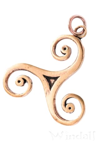 WINDALF Schmuck Anhänger TRIAN 4 cm Keltische Triskele Bronze WINDALF Schmuck Anhänger TRIAN 4 cm Keltische Triskele Bronze - Windalf.de