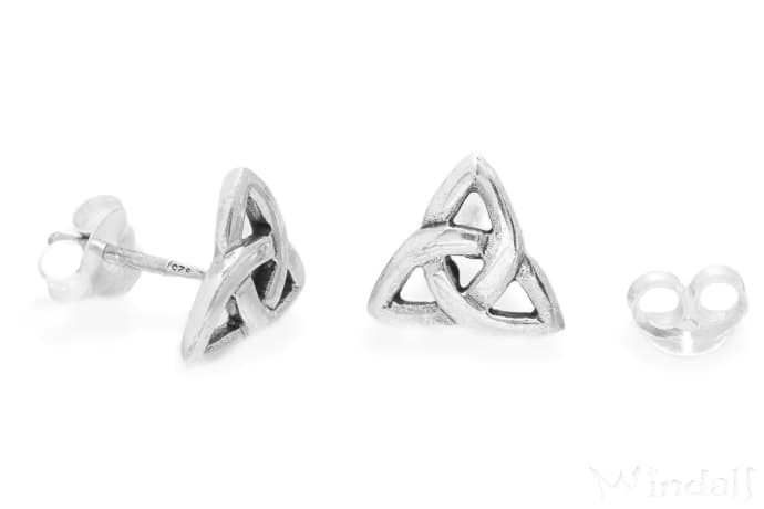 WINDALF Keltische Ohrringe CELTIC TRIAD 8 mm Celtic Ohrstecker Silber WINDALF Keltische Ohrringe CELTIC TRIAD 8 mm Celtic Ohrstecker Silber - Windalf.de