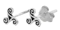 WINDALF Celtic Ohrstecker DANA Ø 5 mm Keltische Ohrringe Triskele Silber - Windalf.de
