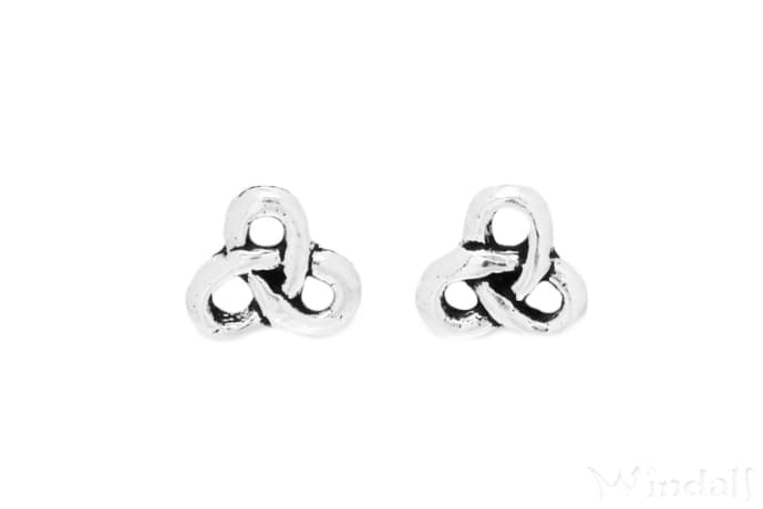 WINDALF Kleine Britische Ohrstecker AILEEN 3 mm Celtic Knot Unendlichkeitsknoten Silber - Windalf.de