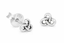 WINDALF Kleine Britische Ohrstecker AILEEN 3 mm Celtic Knot Unendlichkeitsknoten Silber - Windalf.de