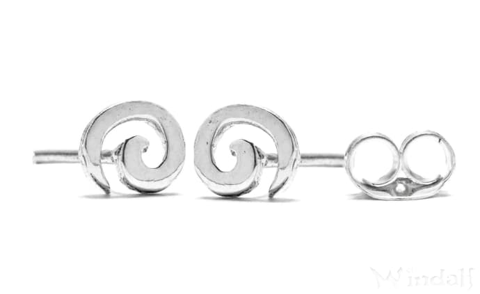 WINDALF Kleine Celtic Ohrstecker AMORA 5 mm Lebens-Spiralen Ohrschmuck Silber - Windalf.de