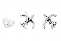 WINDALF Ohrstecker FLEUR de LIS 7 mm Mittelalter Ohrschmuck Silber - Windalf.de