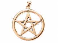 WINDALF Schmuck Anh&auml;nger NORAN &Oslash; 3.7 cm Gro&szlig;es Pentagramm Bronze - Windalf.de