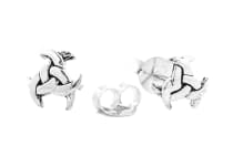 WINDALF Celtic Ohrstecker NUADA 7 mm Keltische Trinität Silber - Windalf.de