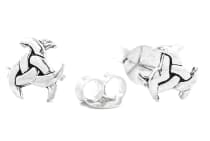 WINDALF Celtic Ohrstecker NUADA 7 mm Keltische Trinit&auml;t Silber - Windalf.de