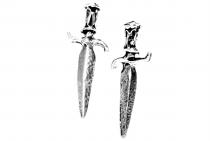 WINDALF Ohrstecker ICONA 13 mm Kleine Schwerter Mittelalter Dolch Silber - Windalf.de