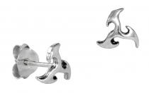 WINDALF Celtic Ohrstecker LAZAR 7 mm Triskele Celtic Vintage Silber - Windalf.de