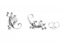 WINDALF Ohrstecker EBONY 9 mm Glücks Echsen Ohrschmuck Silber - Windalf.de