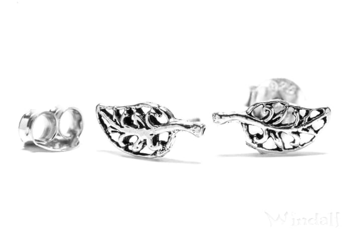 WINDALF Fairy Damen Ohrstecker GRACE 9 mm Bohemia Elfenbl&auml;tter Elfen Ohrringe Silber - Windalf.de