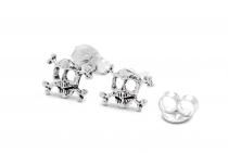 WINDALF Ohrstecker SKULLS 8 mm Kleine Totenköpfe Piraten-Schmuck Silber - Windalf.de