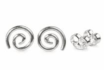 WINDALF Boho Damen Ohrstecker LOVE SPIRALS &Oslash; 6 mm Kleine Lebens-Spiralen Vintage Silber - Windalf.de