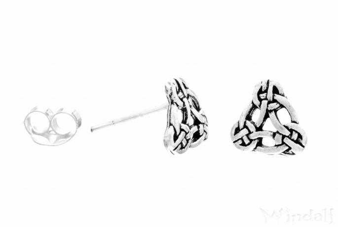 WINDALF Celtic Ohrstecker RODA 7 mm Boho Ohrschmuck Keltische Knoten Vintage Silber - Windalf.de