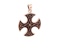 WINDALF Schmuck Anh&auml;nger CELTIC CROSS &Oslash; 2.9 cm Keltisches Kreuz Bronze - Windalf.de