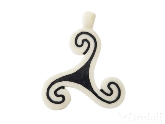WINDALF Schmuck Anhänger CELY 3.7 cm Triskele Schwarz Knochen WINDALF Schmuck Anhänger CELY 3.7 cm Triskele Schwarz Knochen - Windalf.de
