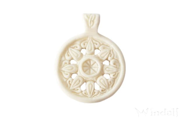 WINDALF Schmuck Anhänger KIARAN 3.5 cm Wikinger Kompass Knochen - Windalf.de