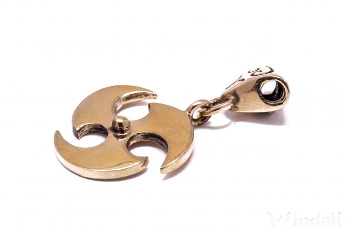 WINDALF Schmuck Anhänger SIRAN 3,5 cm Triskele Bronze - Windalf.de