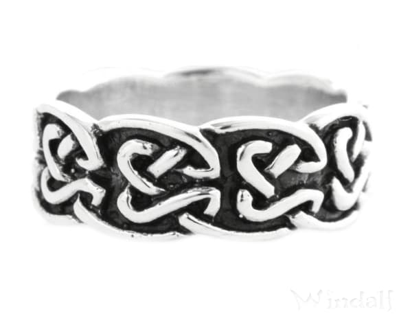 WINDALF Celtic Ring ASKAN 6 mm Freundschaftsring Keltische Knoten Silberring - Windalf.de