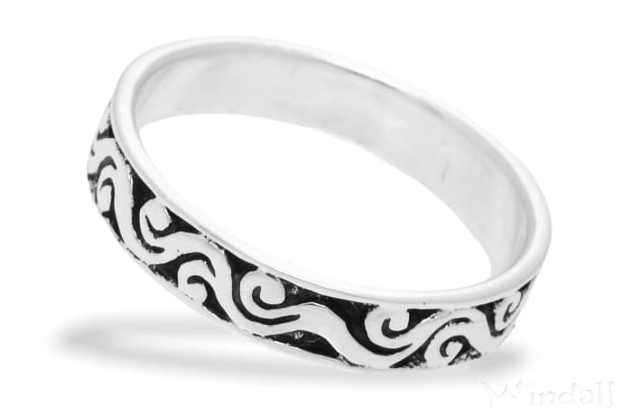 WINDALF Zarter Damen Ring ARCANA 4 mm Bohemian Spirals Silberring WINDALF Zarter Damen Ring ARCANA 4 mm Bohemian Spirals Silberring - Windalf.de