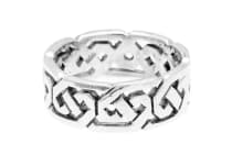 WINDALF Breiter Keltischer Ring KIARAN 9 mm Silber - Windalf.de