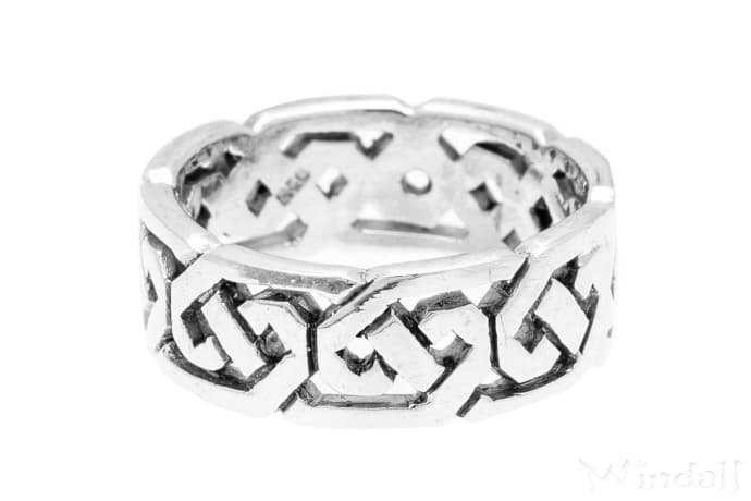 WINDALF Breiter Keltischer Ring KIARAN 9 mm Silber - Windalf.de