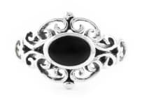 WINDALF Bohemia Damen Ring ALINA 12 mm Blumenring Onyx Silberring WINDALF Bohemia Damen Ring ALINA 12 mm Blumenring Onyx Silberring - Windalf.de