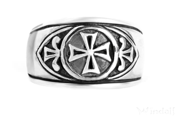 WINDALF Mittelalter-Ring ISIAS 12 mm Siegelring der Tempelritter Silber WINDALF Mittelalter-Ring ISIAS 12 mm Siegelring der Tempelritter Silber - Windalf.de