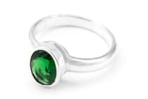 WINDALF Damen Ring ALICA 10 mm Gr&uuml;ner Zirkonia Smaragd Silber - Windalf.de