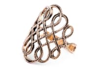 WINDALF Wikinger Damen Ring LUCIANA 2.3 cm Freyas Fackel Vintage Ornamentik Bronze - Windalf.de