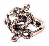 WINDALF Gothic Schlangen-Ring SNAKE 20 mm Schlangenpaar Schlangenschmuck Vintage Bronze - Windalf.de
