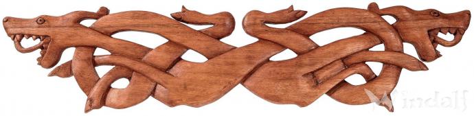 WINDALF Keltisches Holzornament GWYN 57 cm Wandbild Keltische Hunde Handarbeit Holz WINDALF Keltisches Holzornament GWYN 57 cm Wandbild Keltische Hunde Handarbeit Holz - Windalf.de