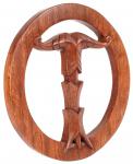 WINDALF Wikinger Wandbild IRMINSUL Ø 20 cm Fruchtbarket Fülle Wandrelief Holzbild Handarbeit Holz - Windalf.de