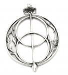 WINDALF Celtic Schmuck-Anhänger AVALON 3.5 cm Glücksbringer Chalice Wells Silber - Windalf.de