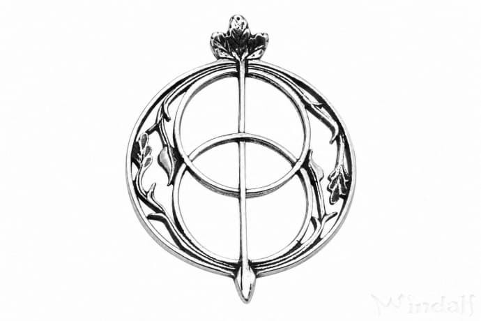 WINDALF Celtic Schmuck-Anh&auml;nger AVALON 3.5 cm Gl&uuml;cksbringer Chalice Wells Silber - Windalf.de