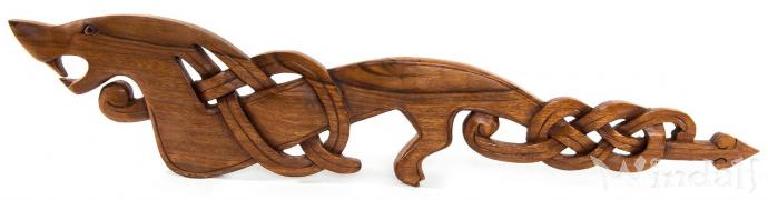 WINDALF Wikinger Drache SALFAR 70 cm Zelt Dekoration & Wandbild Links schauend Handarbeit Holz - Windalf.de