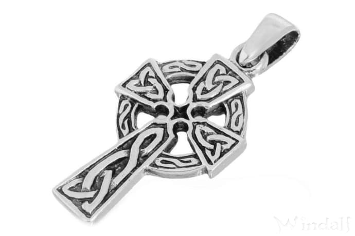 WINDALF Keltischer Kreuzanhänger ARAWN 2.9 cm Keltische Knoten Silber - Windalf.de