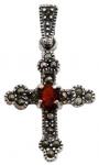 WINDALF Schmuck Anhänger LARA 3.2 cm Kleines Kreuz Roter Kristall Silber WINDALF Schmuck Anhänger LARA 3.2 cm Kleines Kreuz Roter Kristall Silber - Windalf.de