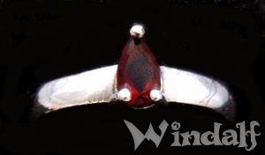 WINDALF Zehenring MAYA Roter Kristall Silber - Windalf.de