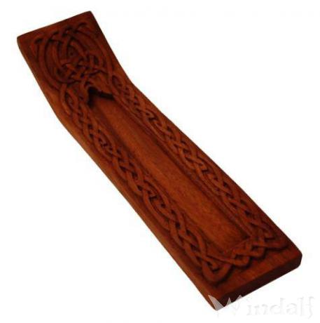WINDALF Räucherstabhalter CALONIA Keltische Drachen aus Holz - Windalf.de