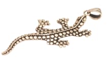 WINDALF Bohemia Schmuck Anhänger LILLY 6.5 cm Große Glücks Eidechse Bronze - Windalf.de
