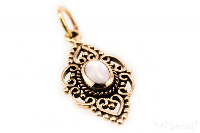 WINDALF Bohemia-Anhänger SVANA 2.8 cm Gipsy Ornamente & Perlmutt Bronze - Windalf.de