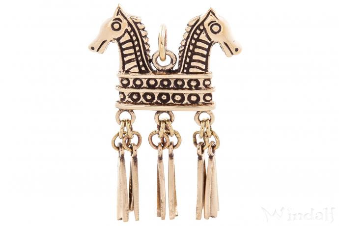 WINDALF Wikinger Pferde Schmuck Anhänger EPONA 4.8 cm HandarbeitBronze - Windalf.de