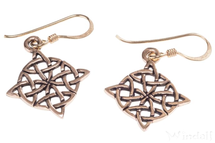 WINDALF Damen Ohrhänger DANA 3.5 cm Celtic Schmuck Bronze - Windalf.de