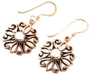 WINDALF Bohemian Ohrhänger ELLY Ø 1.8 cm Die Blume der Liebe Perlmutt Bronze - Windalf.de